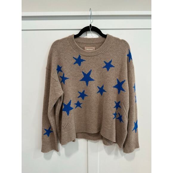 Zadig & Voltaire Markus Cashmere Star Intarsia Pullover Sweater Size S - Picture 3 of 8
